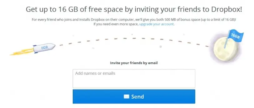 Dropbox Referral program